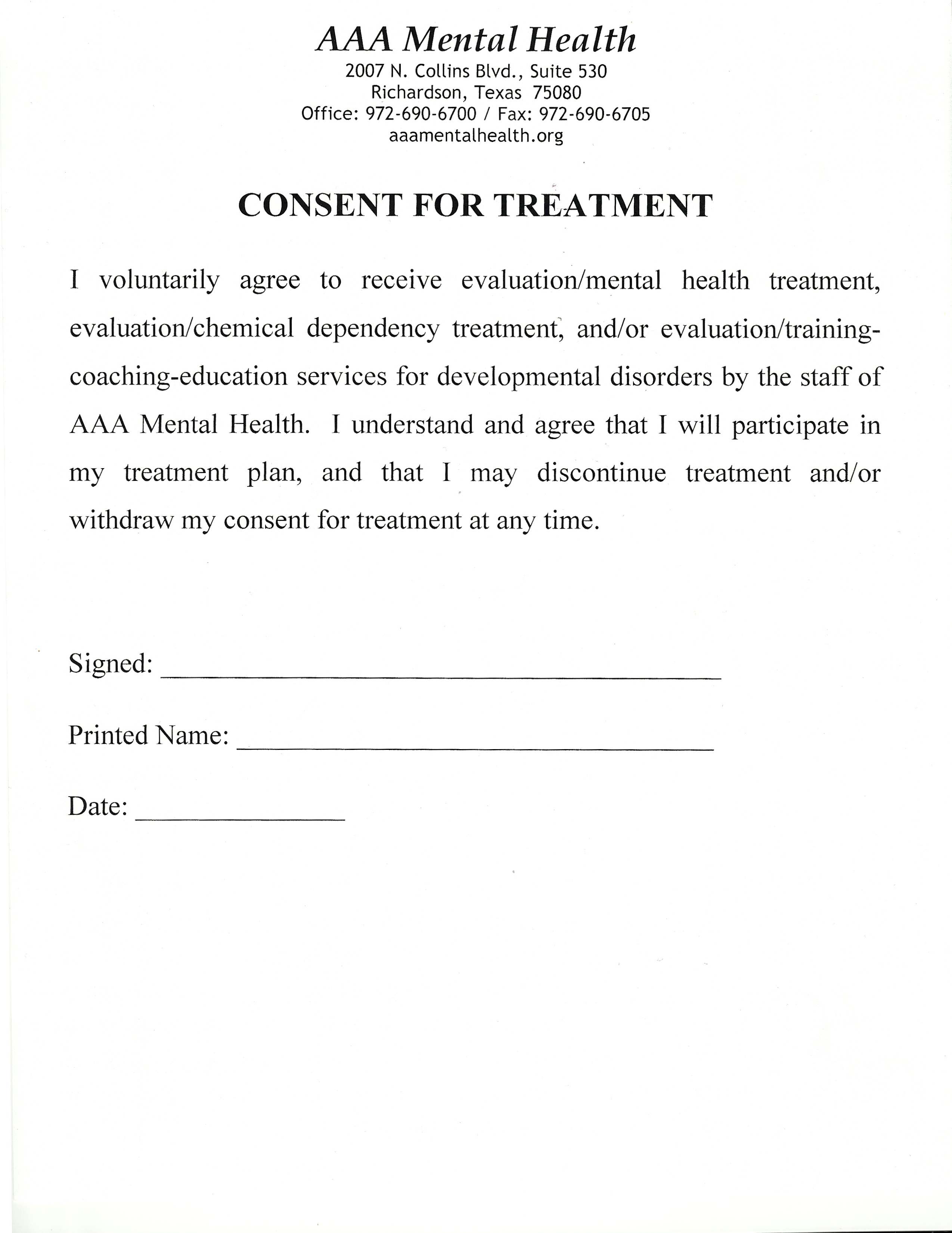 Medical Consent Form For Adults Templates Free Printable