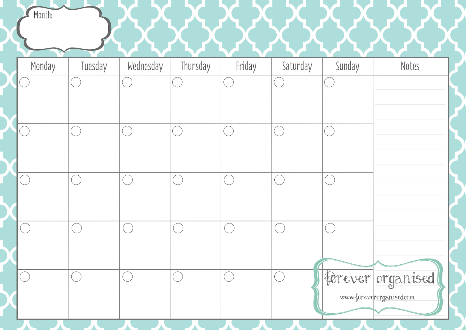 Printable Blank Calendar Templates Sample Calendars To Print Activity Shelter Printable
