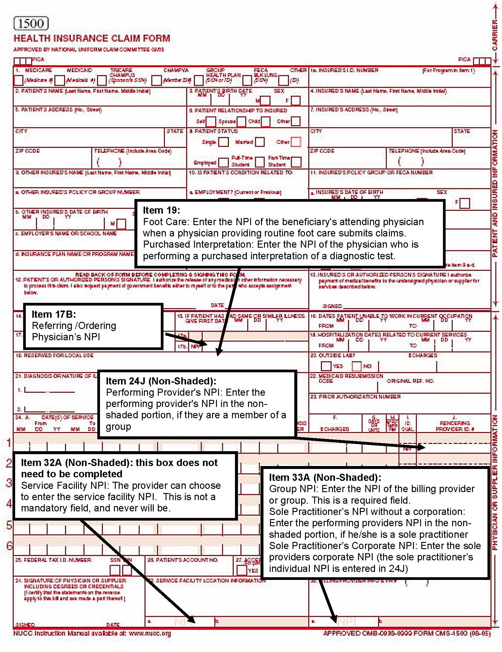 Claim Form 1500 Example